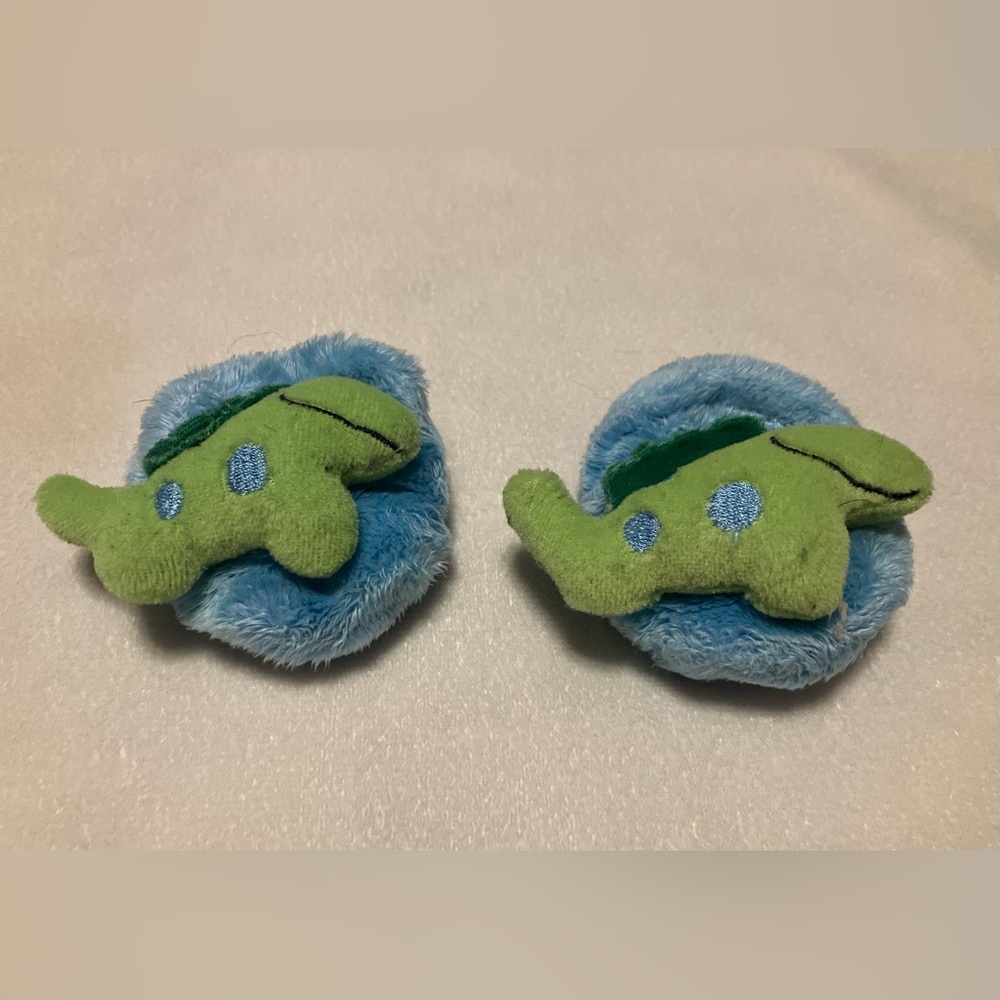 Gerber Blue and Green Dinosaur Slippers
